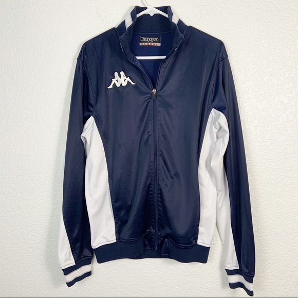 Kappa Jackets & Blazers - Kappa Navy Blue White Full Zip Jacket XL
